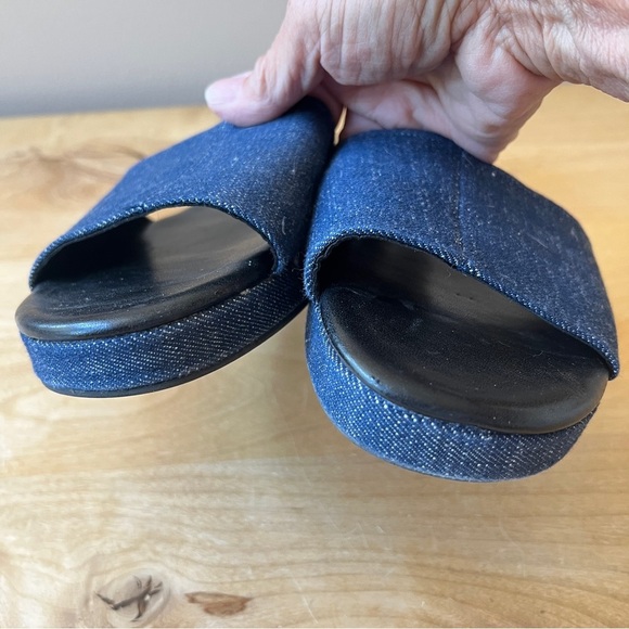 NEWBARK FRANKIE SLIDE SANDALS WOMENS 8.5 DENIM CASUAL SUMMER MINIMALIST CHIC - Picture 4 of 9